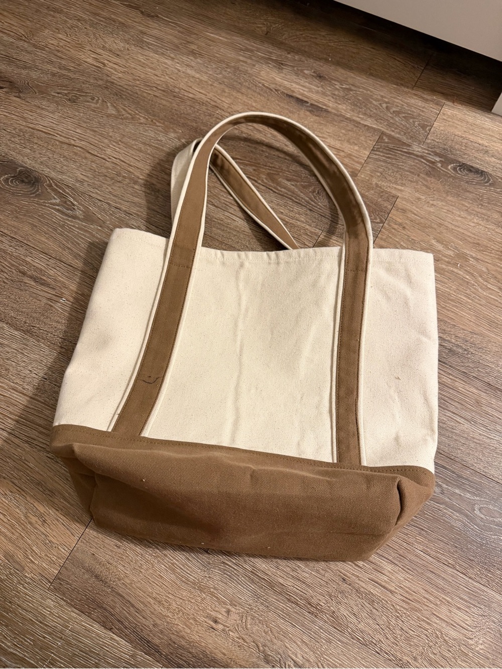 Marshalls Cream and Brown Canvas Tote
